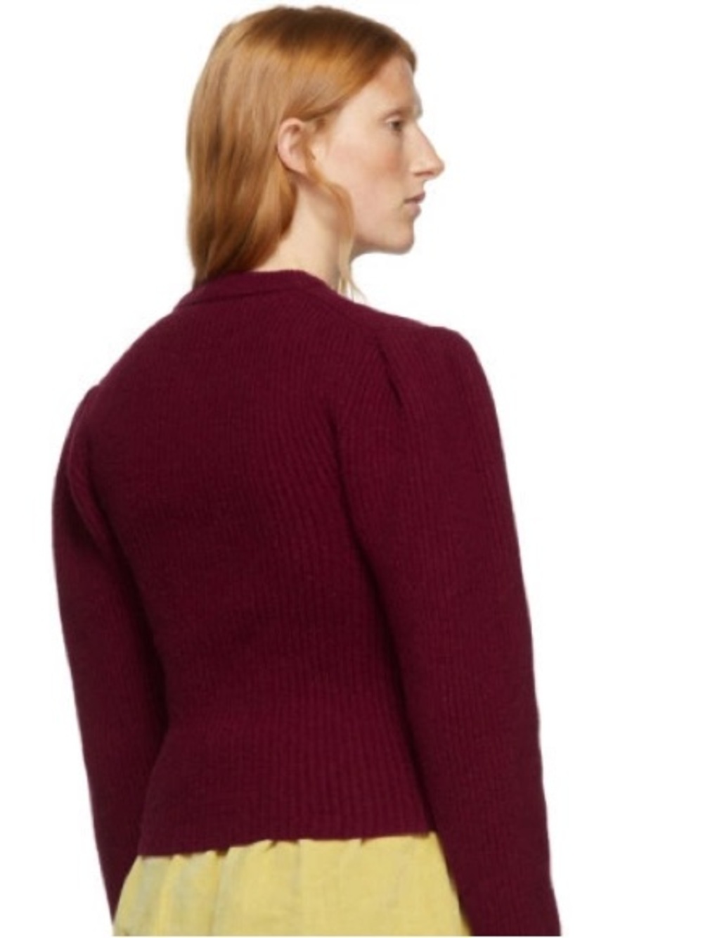 Frankie Shop Bordeaux Ribbed Sweater